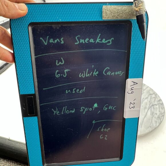 Vans Sneakers Womens 6.5 White Canvas Sneaker Low Top Lace Up Classic Skate Shoe - Picture 11 of 12